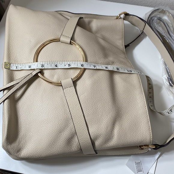 MELROSE AND MARKET pebbled leather hobo shoulder bag with crossbody strap white - Picture 7 of 15